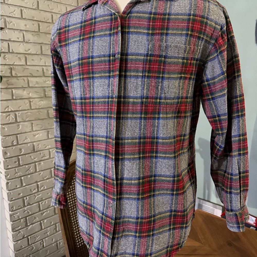 Vintage 90s Plaid Flannel Shirt, Cotton, Northern Reflections